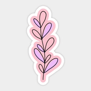 Simple cute leaf 11 Sticker